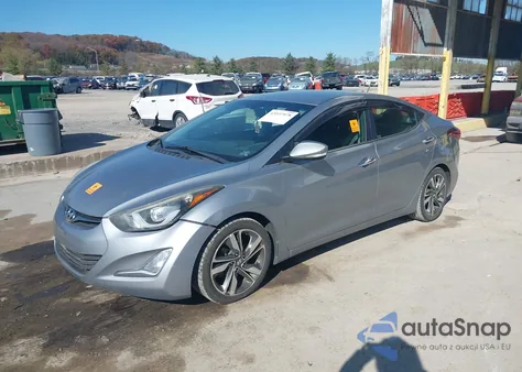 2016 Hyundai Elantra Limited from USA, damaged, VIN 5NPDH4AEXGH656120